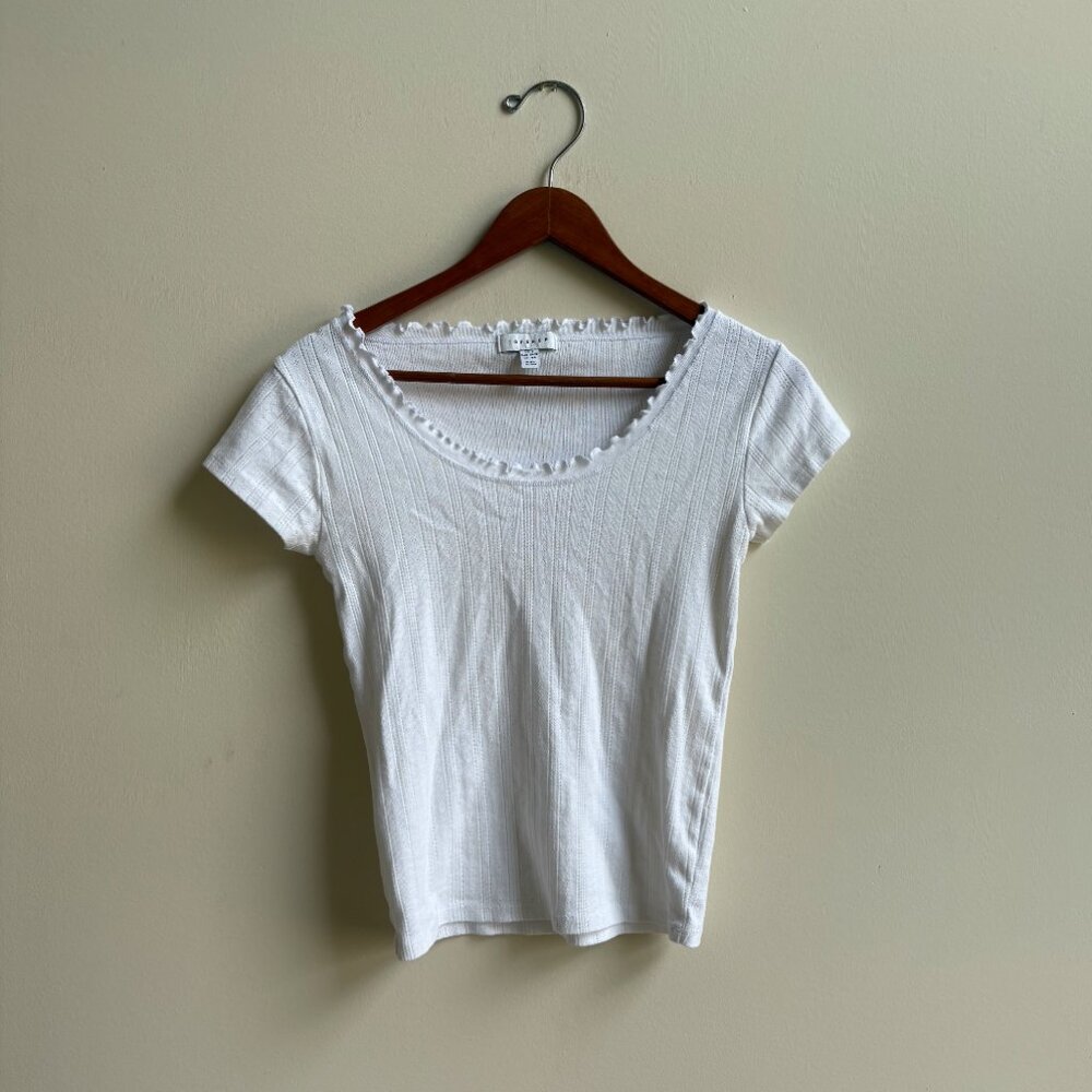 Topshop Women's White Shirt - White (Size S/4-6)